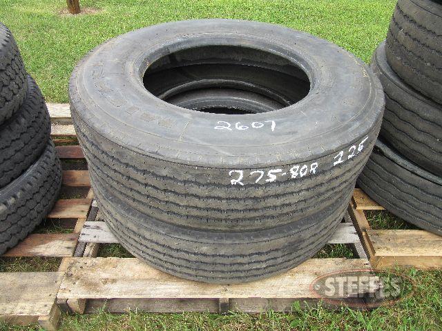 (2) 275-80R22.5 tires, no rims_4.JPG